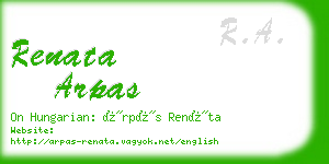 renata arpas business card